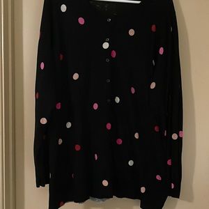 Pink polka dot cardigan